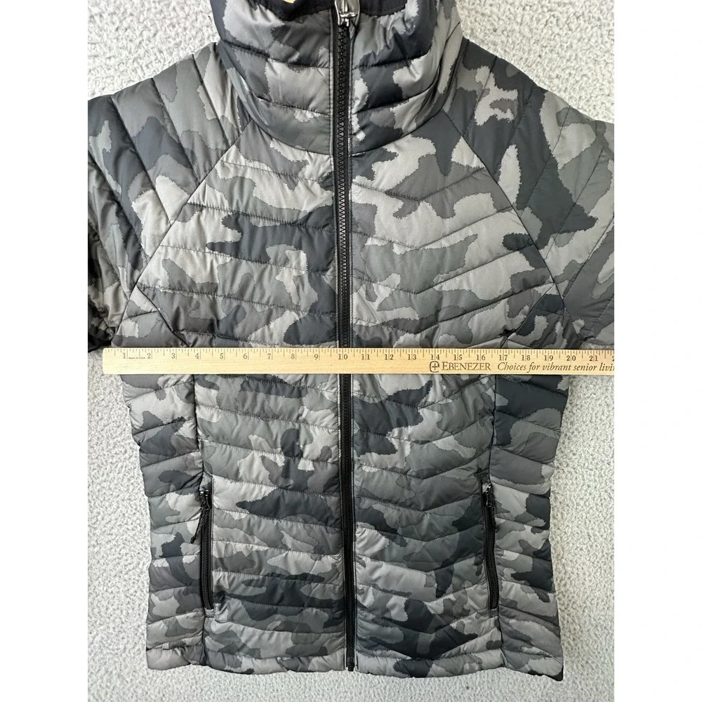 Columbia Powder Lite Puffer Jacket Womens Large Camo Omni-Heat Insulated WK1498